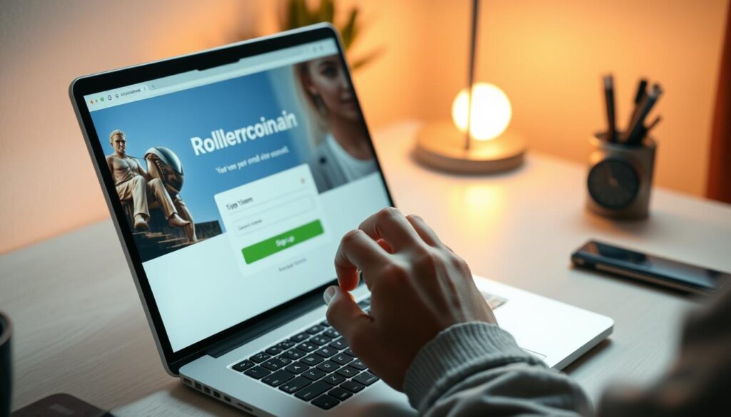create Rollercoin account